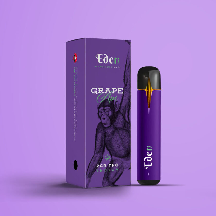 Eden Disposable Vape - Grape Ape (Indica, 2grams)