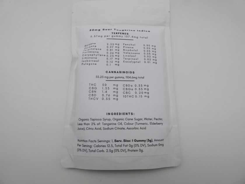 Gummie Wise - Sour tangerine indica ( 50mg x 20 ) - Image 2